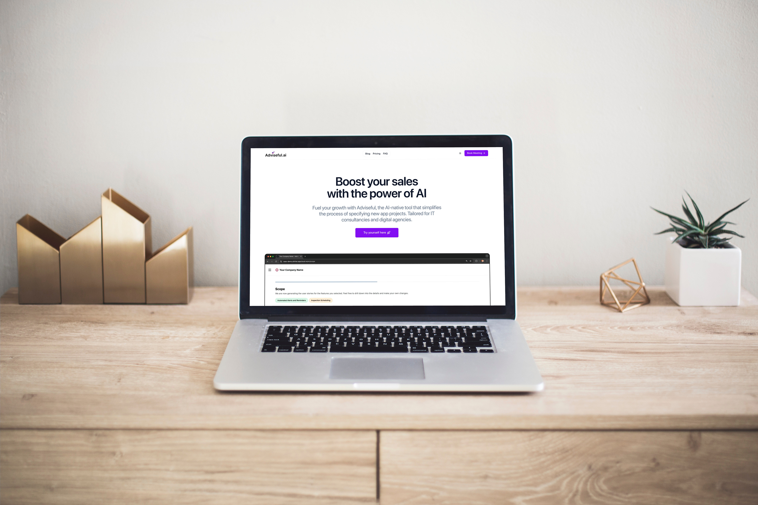 Adviseful.ai running in a browser
