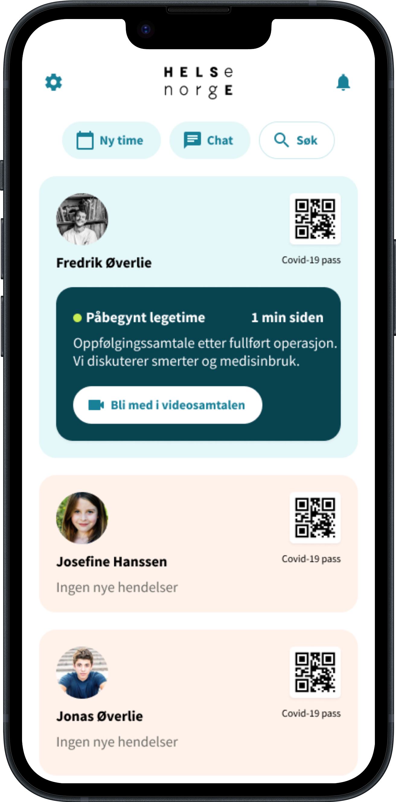 Helsenorge app screen
