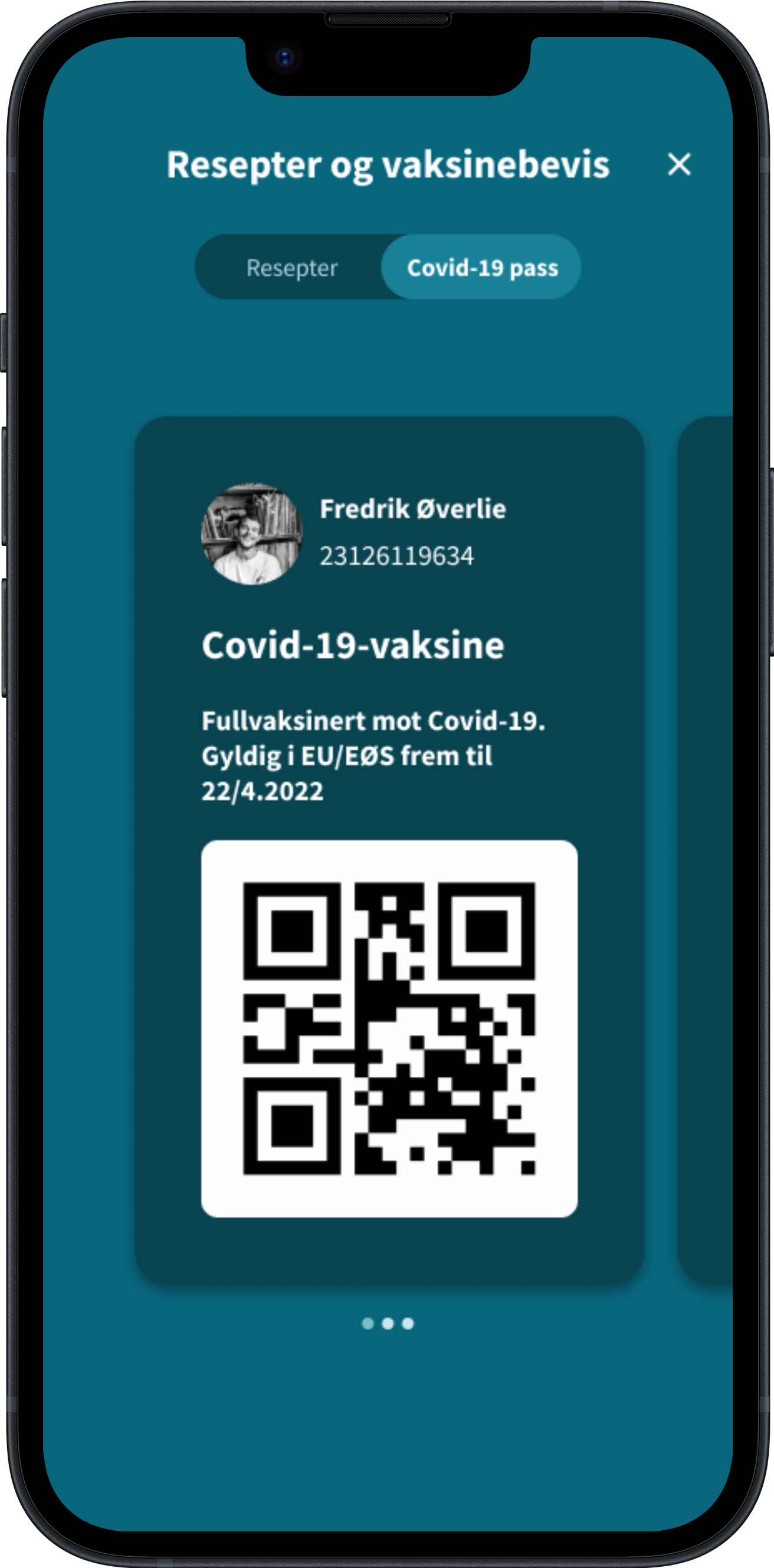 Helsenorge app screen
