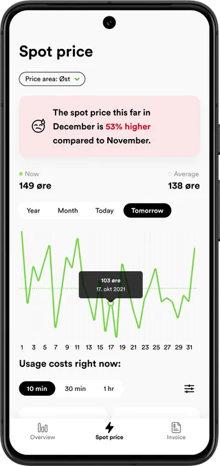 Talkmore Strøm app screen