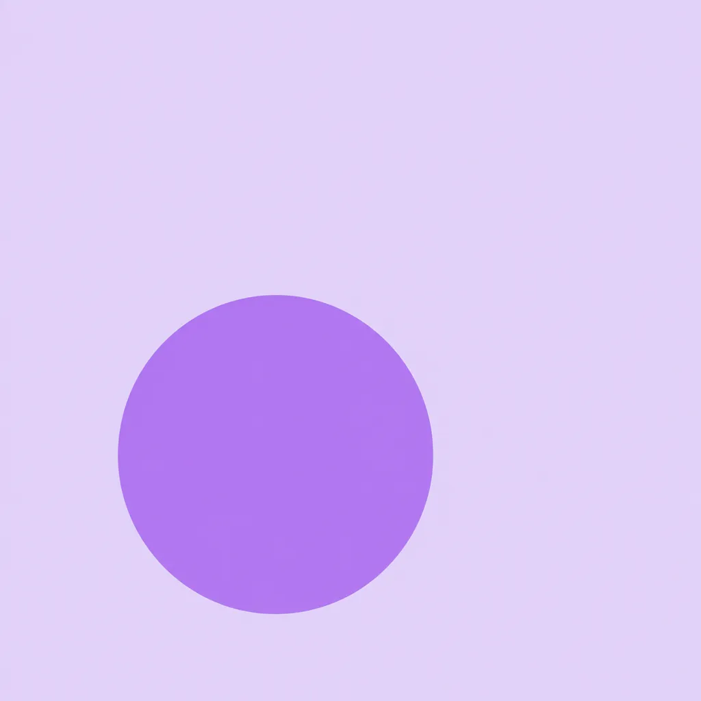 A purple circle on a pale lilac background