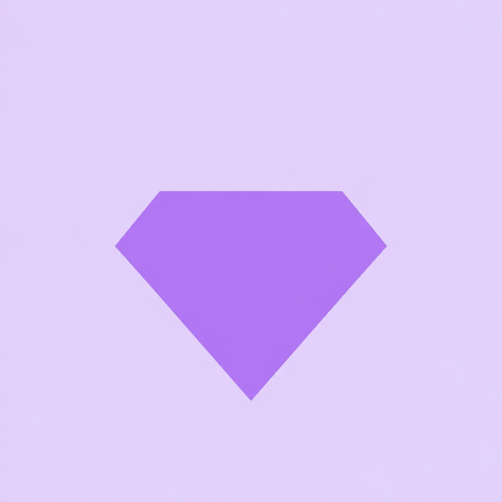 A purple diamond shape on a pale lilac background