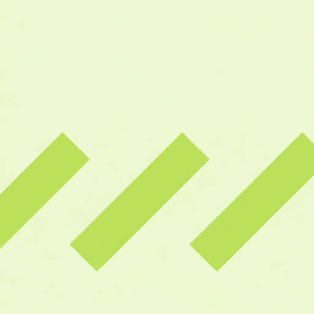 Three lime green diagonal bars on a pale green background